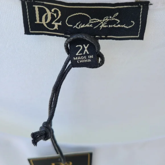 NWT Diane Gilman DG2 Size 2X White Sleeveless Flowy Layered Blouse - Picture 14 of 16